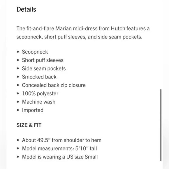 NEW NWT HUTCH Anthropologie Short Sleeve Marian Dress Midi Plum Medium - Picture 4 of 9